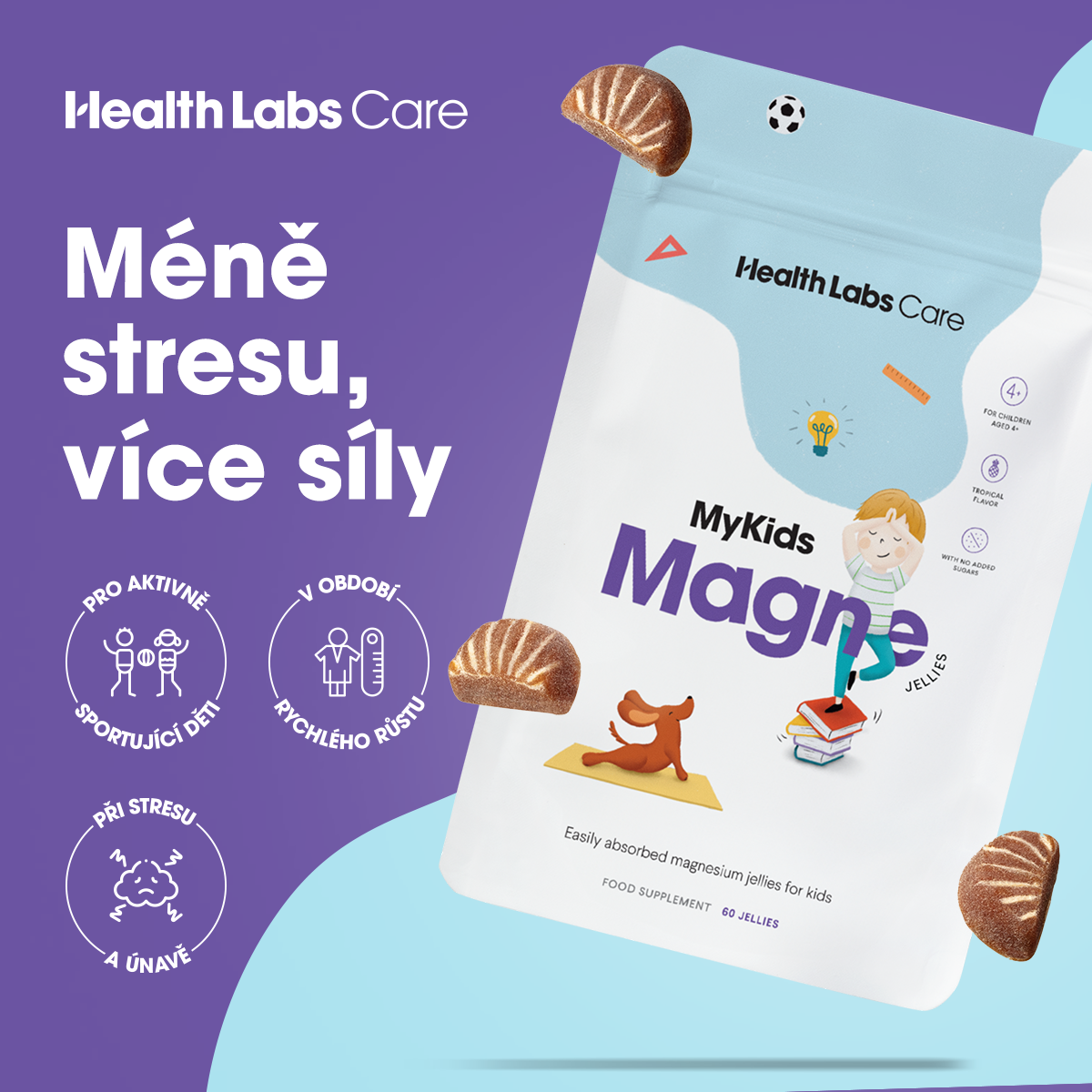 Hořčík v podobě želé bonbónů