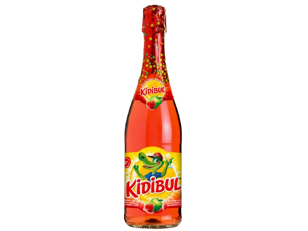 Kidibul - Dětský šumivý nápoj - 99% Jablko, Jahoda 750 ml
