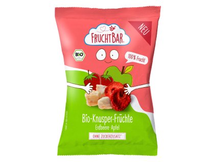 FruchtBar BIO Ovoce sušené mrazem - Jahody a jablka 15g