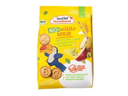 FruchtBar BIO Ovesné müsli sušenky s jablkem a dýňovými semínky 100g