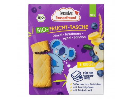 Fruchtbar BIO Špaldové taštičky jablko, borůvky a banán 6x22g