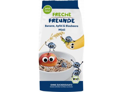 Freche Freunde - BIO Müsli - Banán, jablko, borůvka 200g