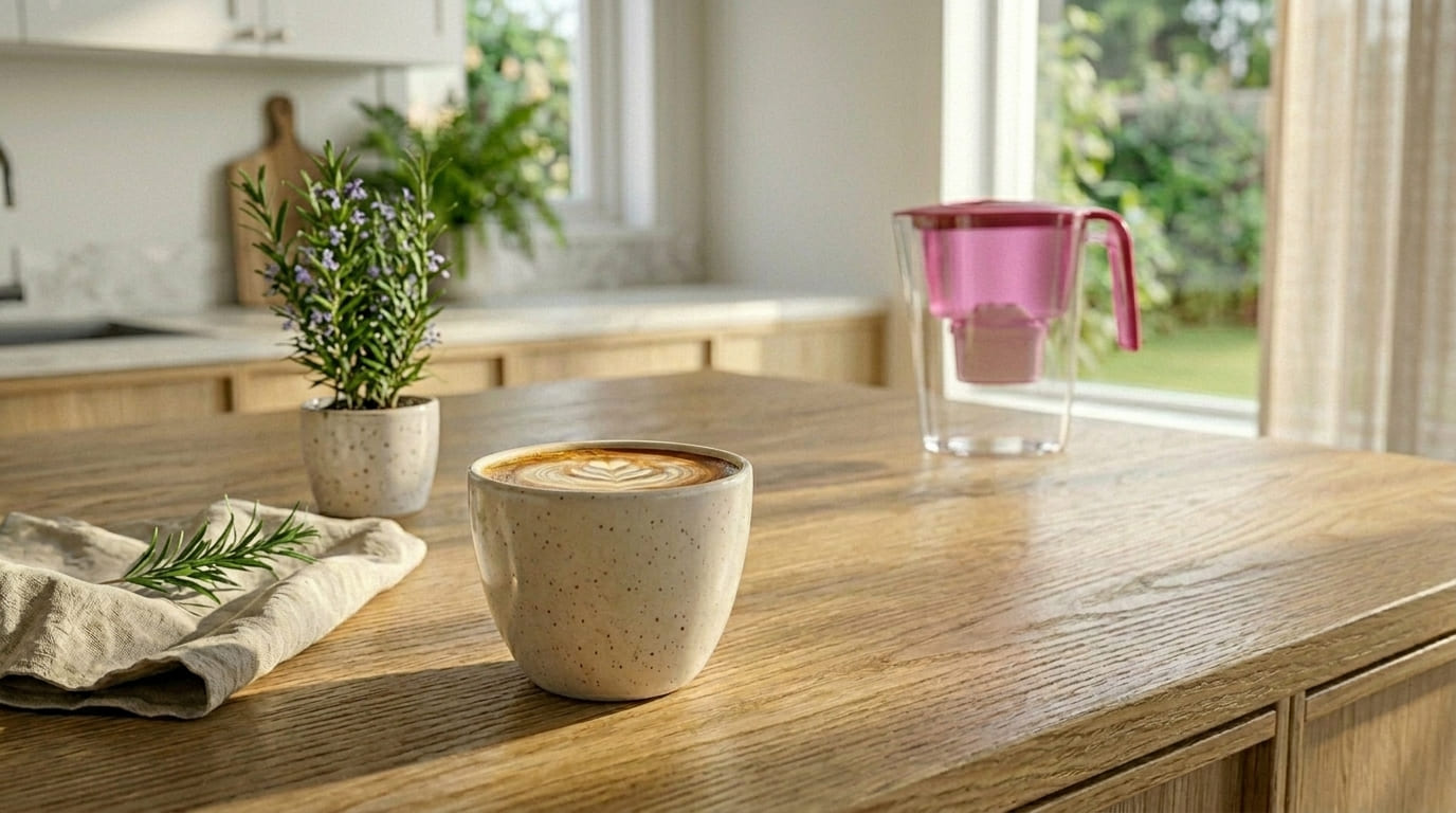 Káva a voda v domácím prostředí