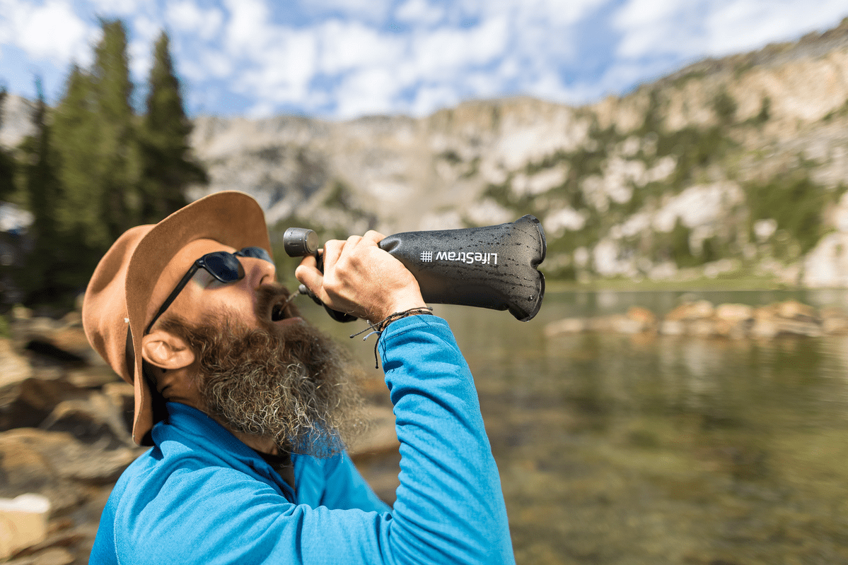 LifeStraw Peak Series Squeeze Bottle 650 ml – Dark Gray, detail lahve