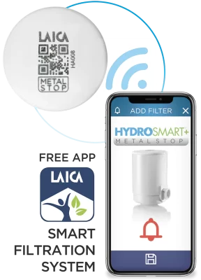 Aplikace LAICA Home Wellness – připomínky výměny patrony HYDROSMART+ Metal Stop