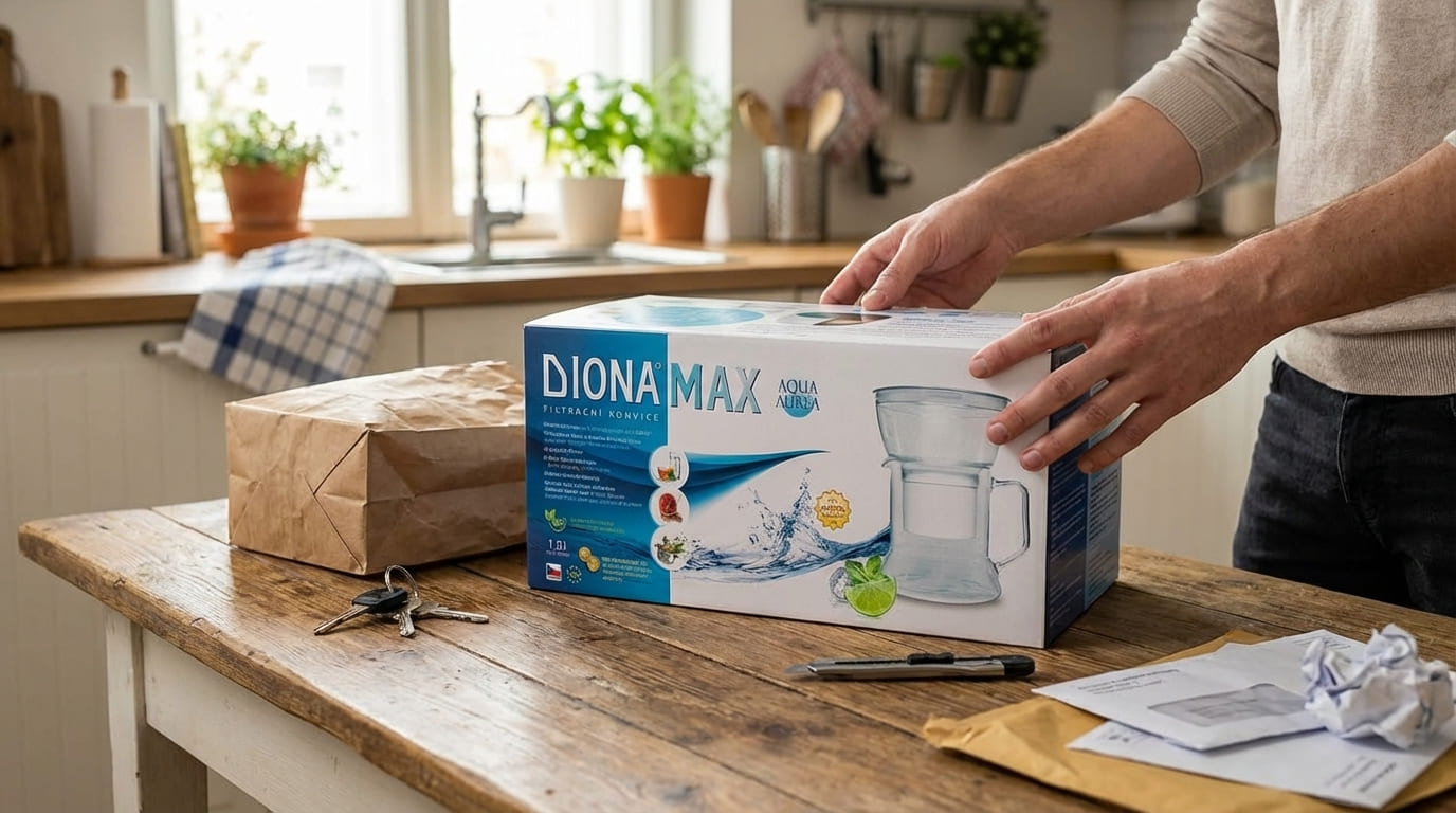 Balení filtrační konvice Diona Max FDN2