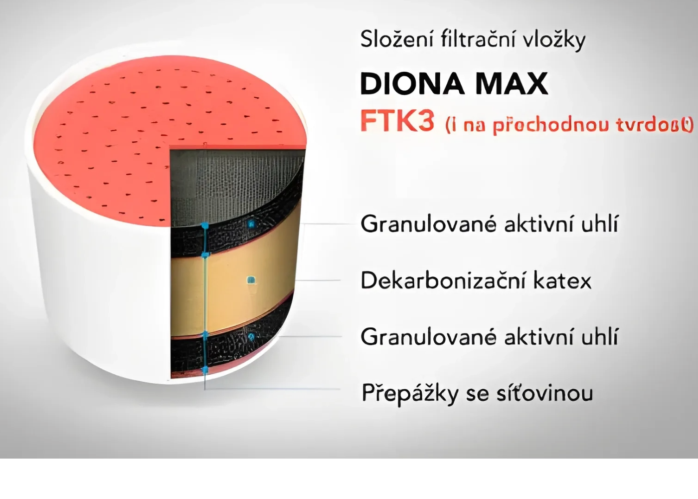 Náhradní filtrační vložka FTK3 pro konvici DIONA MAX