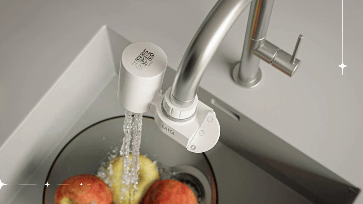 První proplach filtru na kohoutek – přepnutí na filtrovanou vodu a pomalý průtok