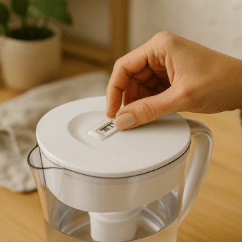 Nastavení časového ukazatele výměny filtru na víku konvice