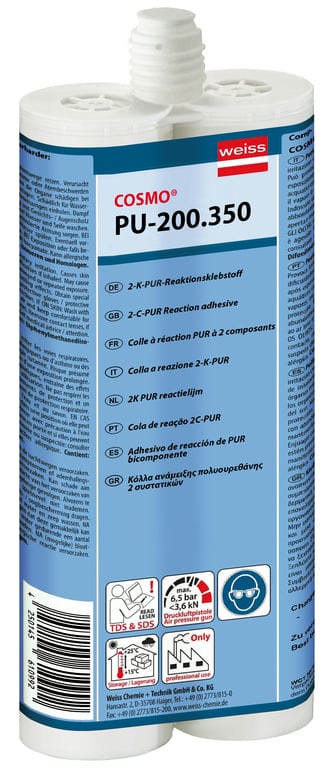 FREE H351 – dvousložkové PUR lepidlo COSMO PU-200.350 s potvrzením ISEGA, 2 × 310 ml | LepTech s.r.o.