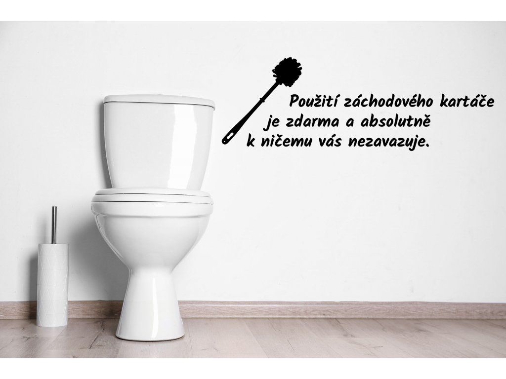 Vtipné nápisy na WC a samolepky do koupelny