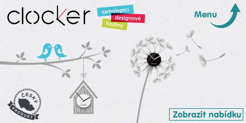Samolepící hodiny na zeď clocker