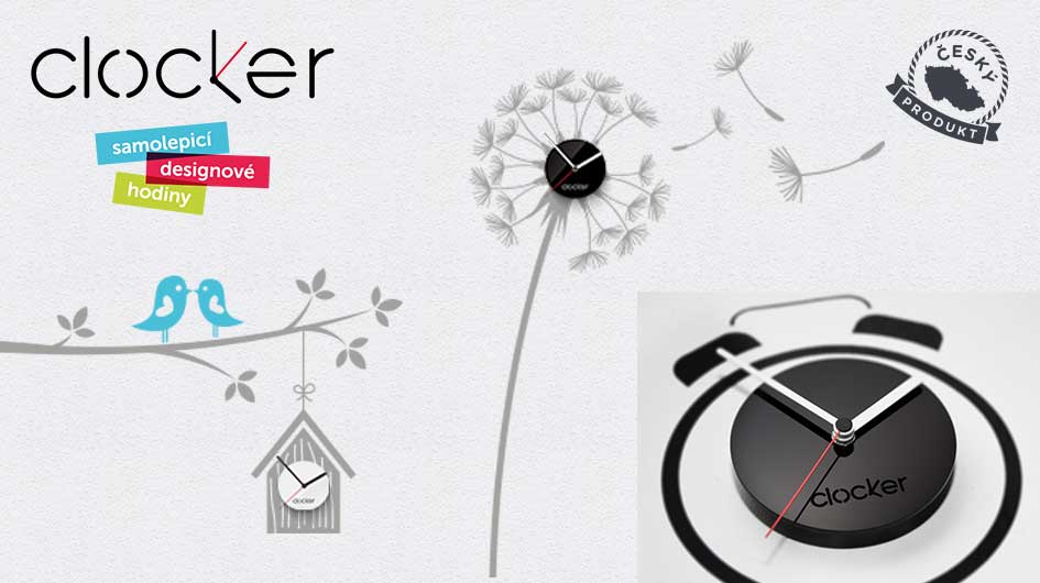 Samolepiace hodiny Clocker