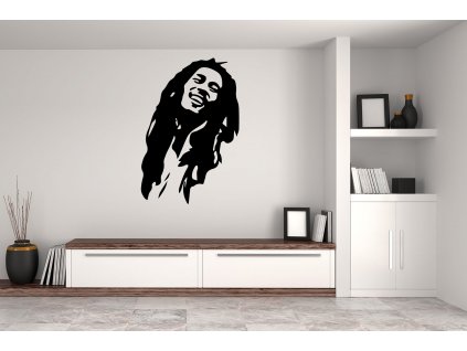 Samolepka na zeď Bob Marley (Velikost (šířka x výška) 20x30cm, Barevná varianta Bílá)