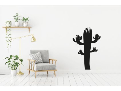 Samolepka na zeď Kaktus (Velikost (šířka x výška) 20x30cm, Barevná varianta Bílá)