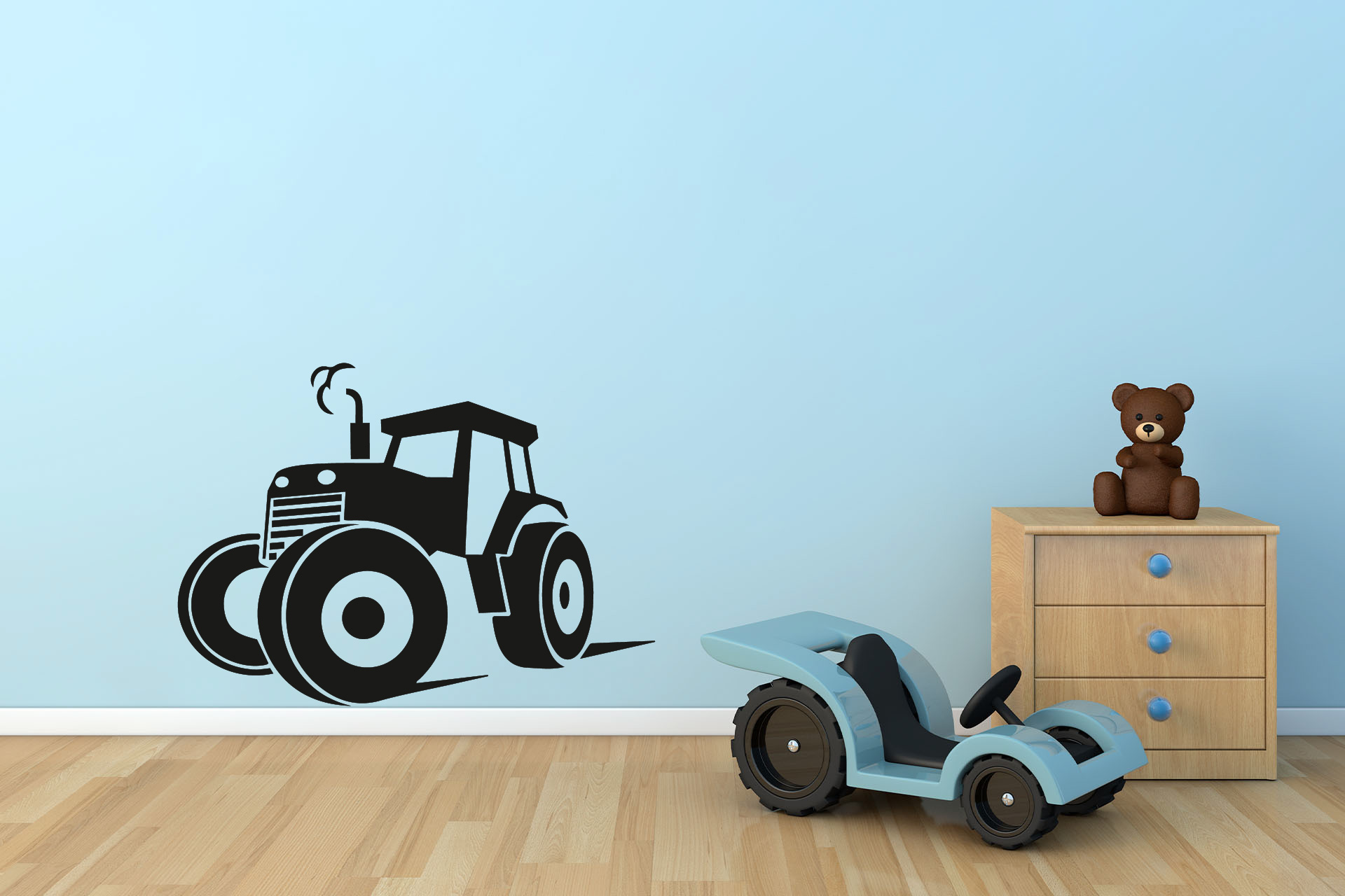 Lepy.sk Samolepka na stenu Traktor Velikost (šírka x výška): 40x29cm, Farebná varianta: Mätová zelená