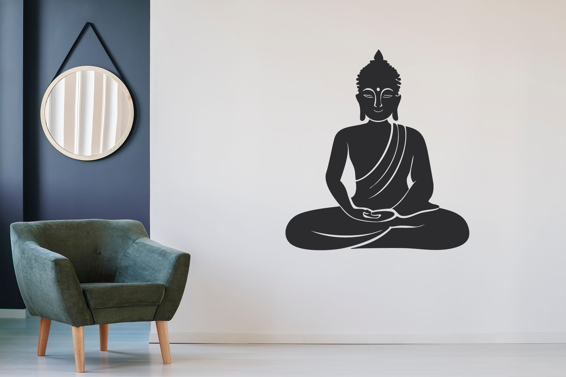 Lepy.sk Samolepka na stenu Budha Farebná varianta: Svetlo oranžová, Velikost (šírka x výška): 40x44cm