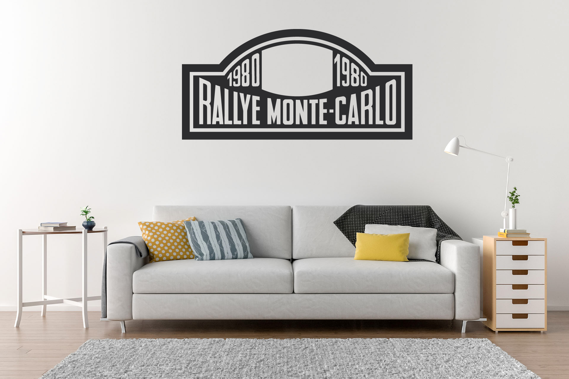 Lepy.sk Samolepka na stenu Rallye Monte Carlo Farebná varianta: Pastelová oranžová, Velikost (šírka x výška): 60x28cm