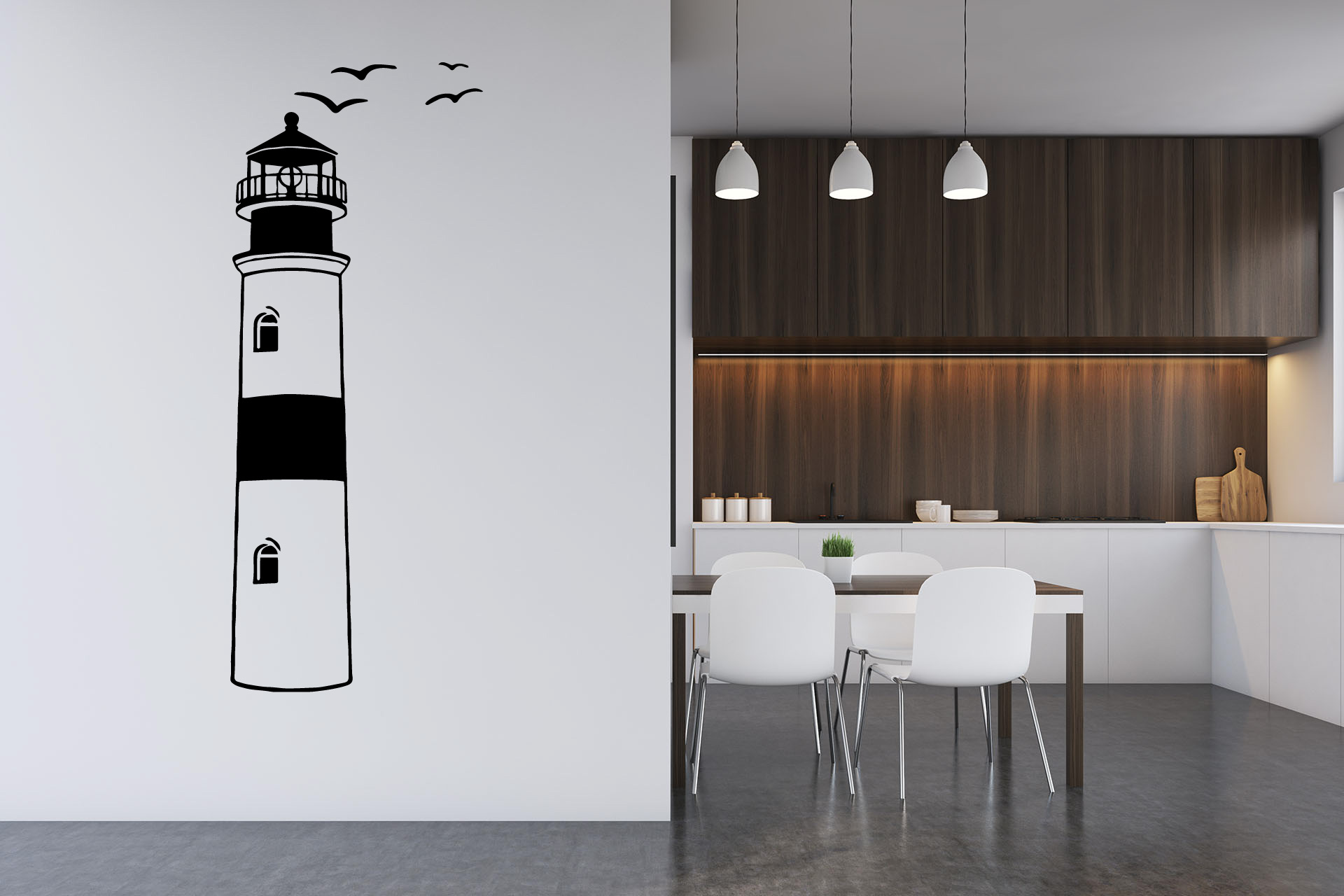 Lepy.sk Samolepka na stenu Maják Velikost (šírka x výška): 48x120cm, Farebná varianta: Svetlo oranžová