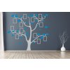 Samolepka na zeď Strom s rámečky (Kombinace barev Nugátová + světle zelená, Velikost kmene (bez listů) 105x109cm, Velikost rámečků Bez rámečků)