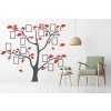 Samolepka na zeď Strom s rámečky (Kombinace barev Nugátová + světle zelená, Velikost kmene (bez listů) 105x109cm, Velikost rámečků Bez rámečků)
