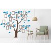 Samolepka na zeď Strom s rámečky (Kombinace barev Nugátová + světle zelená, Velikost kmene (bez listů) 105x109cm, Velikost rámečků Bez rámečků)