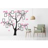 Samolepka na zeď Strom s rámečky (Kombinace barev Nugátová + světle zelená, Velikost kmene (bez listů) 105x109cm, Velikost rámečků Bez rámečků)