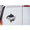 Samolepka na auto Born to fish