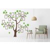 Samolepka na zeď Javor s rámečky (Kombinace barev Nugátová + světle zelená, Velikost kmene (bez listů) 105x109cm, Velikost rámečků Bez rámečků)