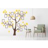 Samolepka na zeď Javor s rámečky (Kombinace barev Nugátová + světle zelená, Velikost kmene (bez listů) 105x109cm, Velikost rámečků Bez rámečků)
