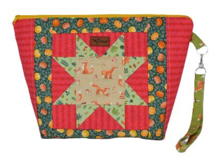 taška na zip - patchwork