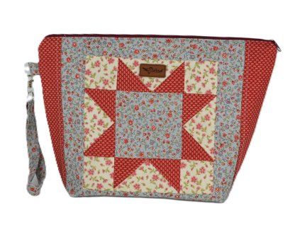 taška na zip - patchwork