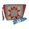 taška na zip - patchwork