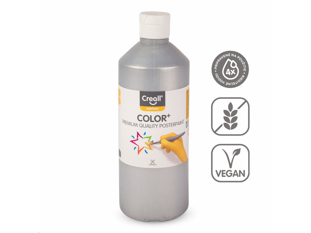 Temperová farba CREALLCOLOR500 ml - strieborná
