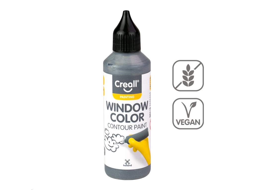 Kontúrová Farba na sklo Window color, 80 ml, strieborná
