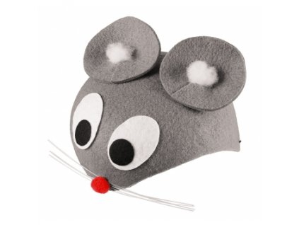 6435 Maska čiapka šedá myška