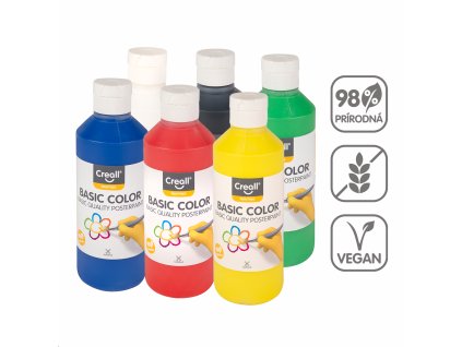 temperové farby6x 250 ml - mix farieb