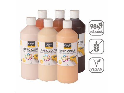 World 6x tempera festékek 500 ml - mix színek