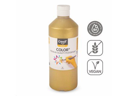 temperová farba CREALLCOLOR, 500 ml, zlatá