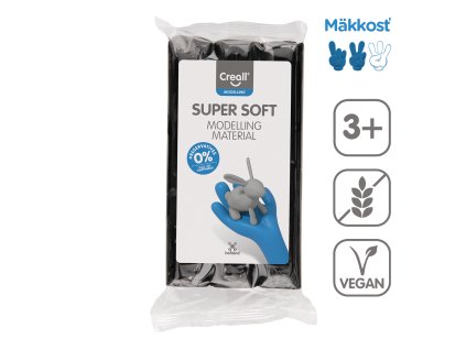 Modelovacia hmota Super soft, 500 g, čierna