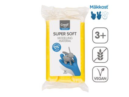 Szuper puha modellezőgyurma, 500 g, sárga