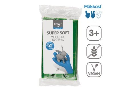 Szuper puha modellezőgyurma, 500 g, zöld