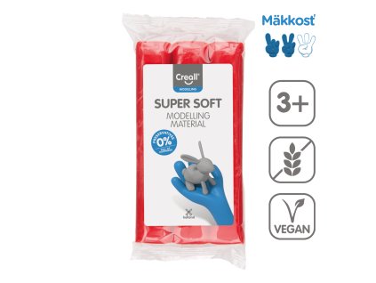 Modelovacia hmota Super soft, 500 g, červená