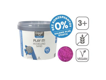 Modelovací piesok Play it!, 750 g, téglik, fialový