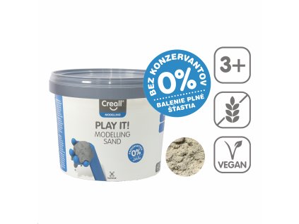Modelovací piesok Play it!, 750 g, téglik, prírodný