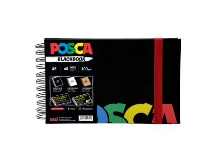 Skicár, čierny, mix 3 farieb Papiera