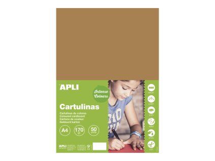 Színes papír, A4, 170 g, mogyoró - 50 db