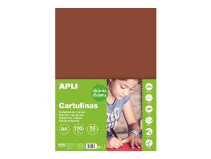 Színes papír, A4, 170 g, barna - 50 db