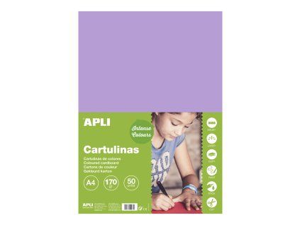 Színes papír, A4, 170 g, világoslila - 50 db