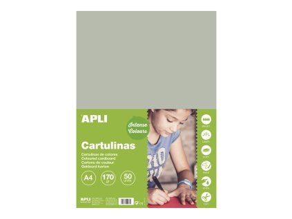 Színes papír, A4, 170 g, szürke - 50 db